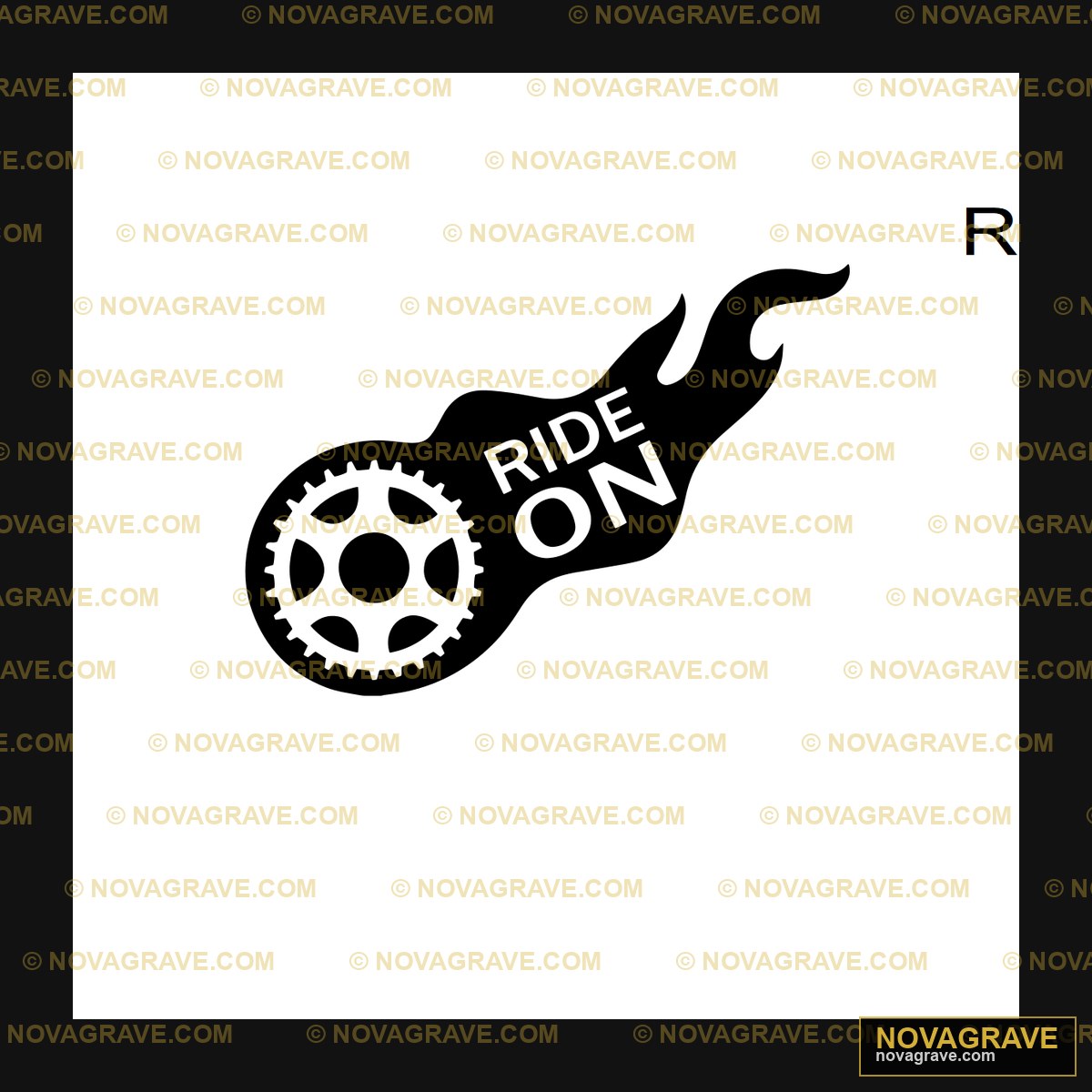 Ride On Gear Flame DTF Design SVG PNG DXF for Cyclists