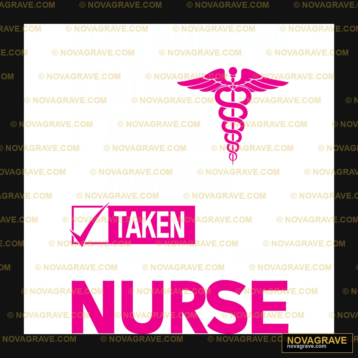 Pink Caduceus Symbol & "Nurse" Text DTF Design PNG SVG DXF