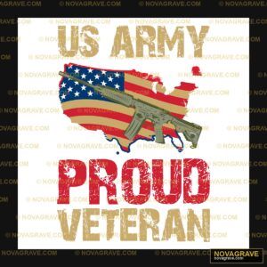 US Army Proud Veteran DTF Design PNG - Patriotic Military Graphic