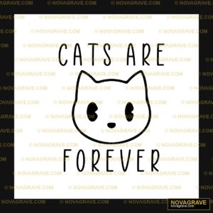 Cats Are Forever DTF Design SVG PNG DXF - Cute Cat Face