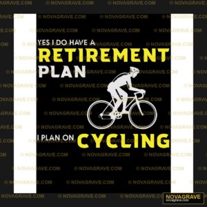 Retirement Plan Cycling Skeleton DTF Design PNG SVG DXF