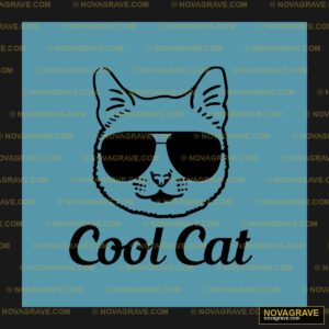 Cool Cat with Sunglasses DTF Design SVG PNG DXF Instant Download
