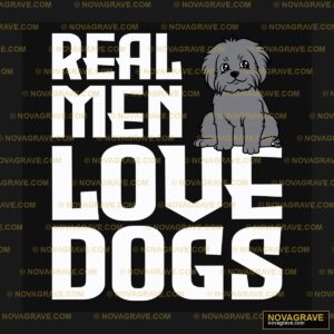 Real Men Love Dogs DTF Design SVG PNG DXF - Cute Dog Lover