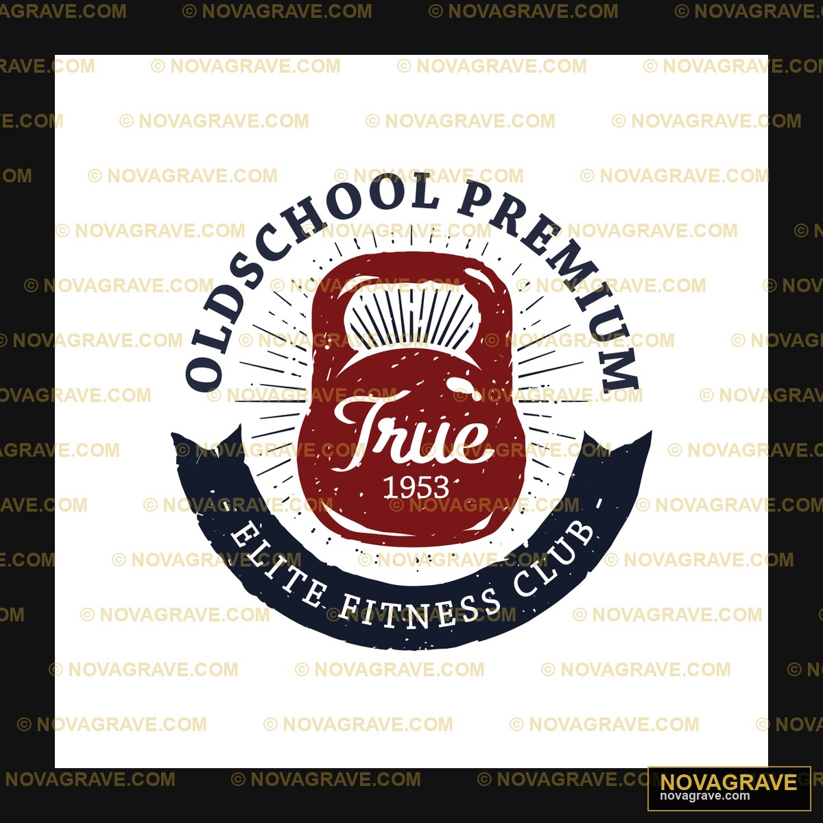Old School Premium Elite Fitness Club DTF Design SVG