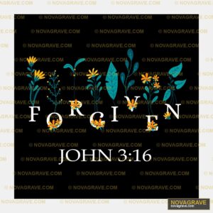 Forgiven John 3:16 Floral DTF Design SVG PNG