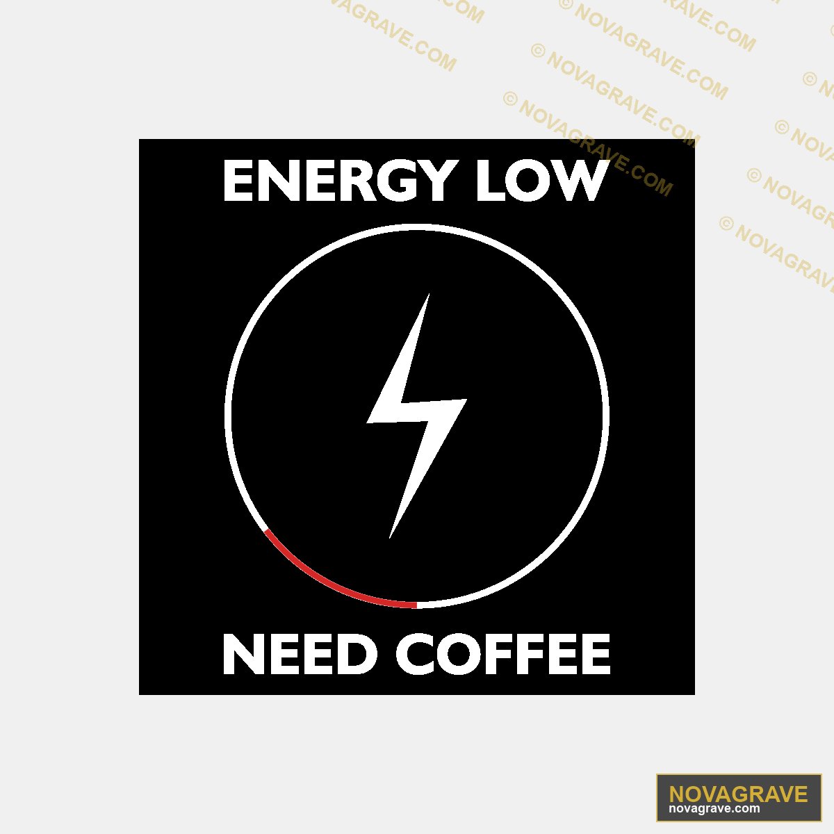 Low Energy Need Coffee Bolt DTF Design SVG PNG DXF