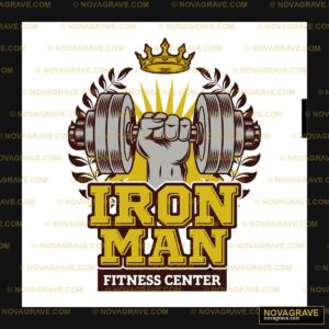 Iron Man Fitness Center DTF Design - SVG for Gym & Sports