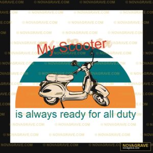 Retro Scooter "My Scooter" DTF Design SVG PNG DXF