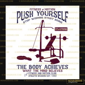 Gym Workout DTF Design SVG PNG DXF - Fitness Motivation