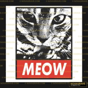 Meow Cat Face DTF Design SVG for T-Shirts & More