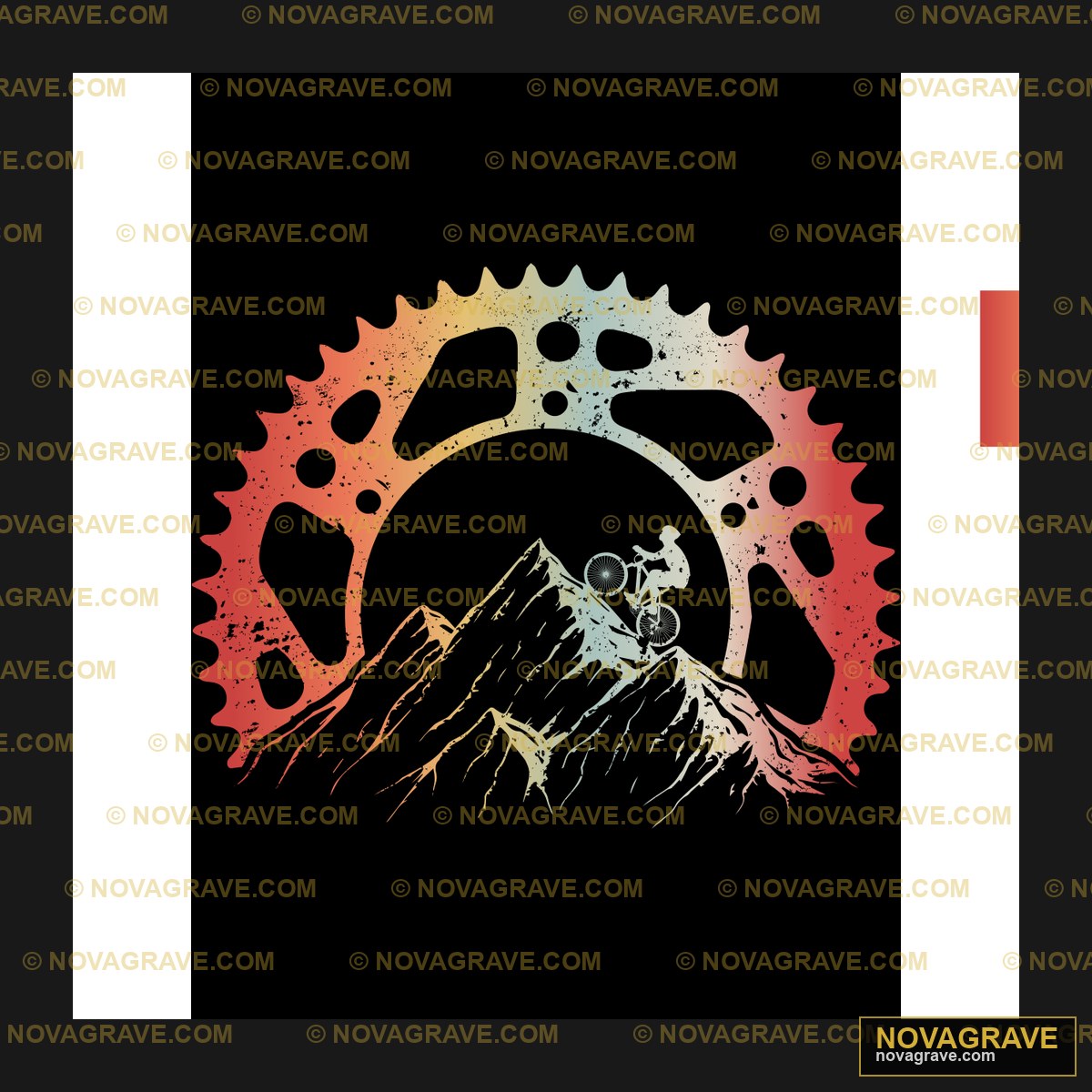 Vintage Mountain Biker Gear DTF Design SVG PNG DXF