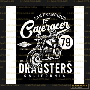 Motorcycle Dragsters San Francisco "Cayeracer" DTF Design PNG
