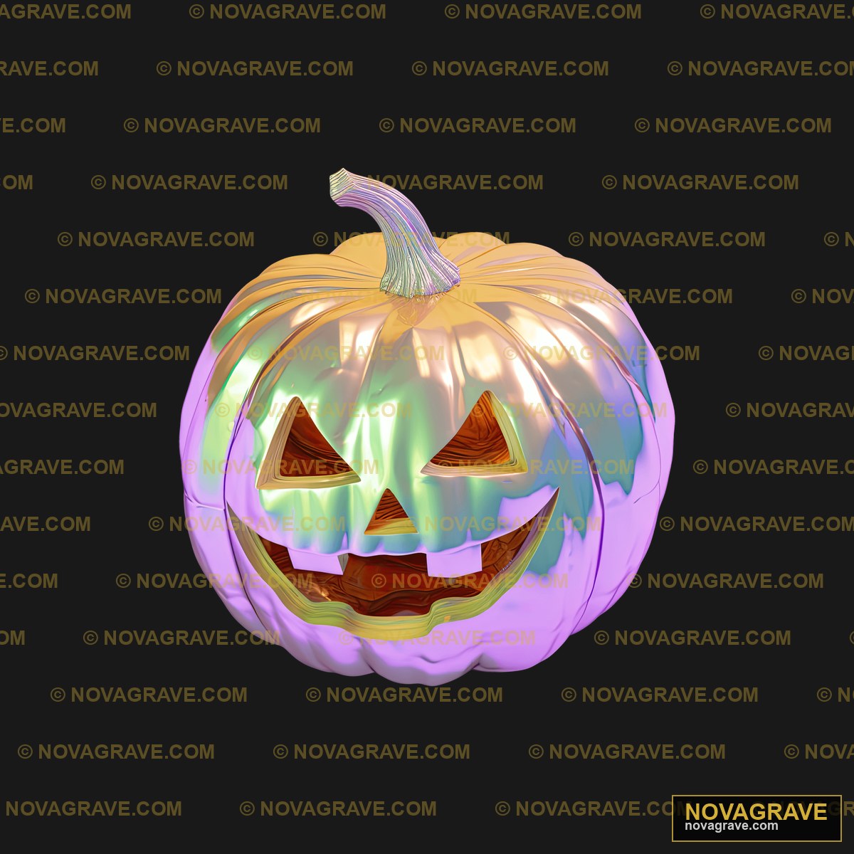 A 3D Pumpkin With Glowing Eyes Seasonal Holiday - Design DTF