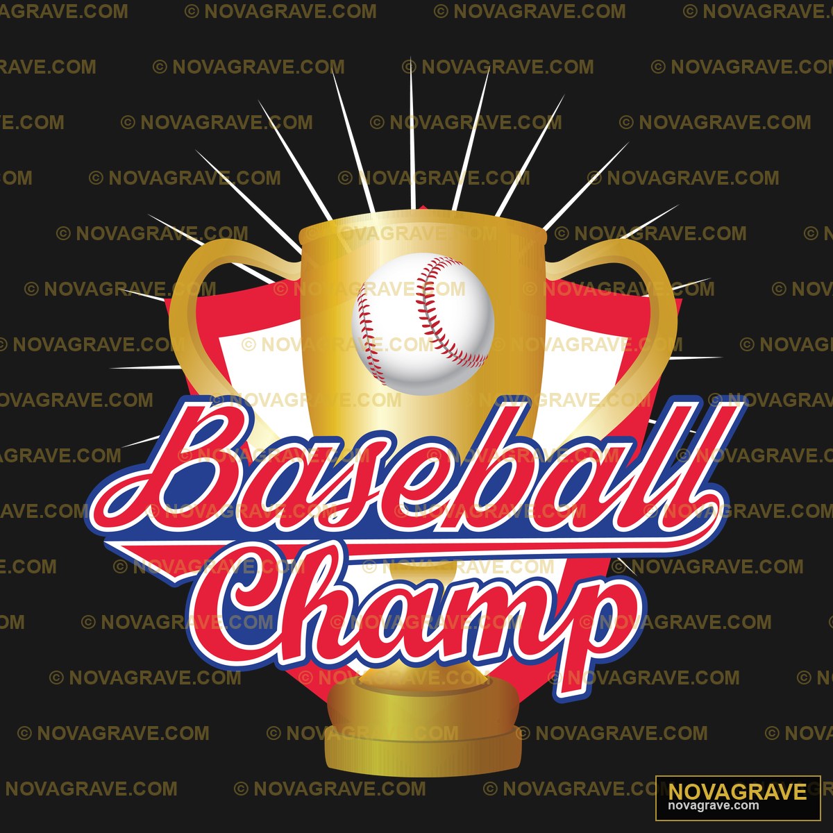 A Baseball Trophy With The Word Sports Fitness - DTF Ontwerp