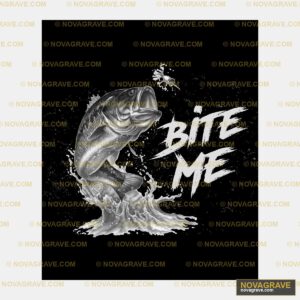 Jumping Bass Fish Bite Me DTF Design PNG SVG DXF Instant Download