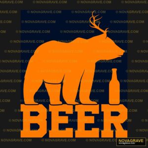 Bear Loves Beer DTF Design (SVG/PNG/DXF)