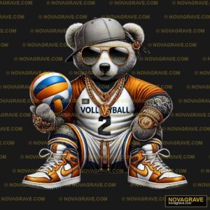 A Bear Wearing A Baseball Uniform And Holding Animals Wildlife - Design DTF