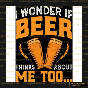 A Beer Glass With The Words Wonder Beer Think Animals Wildlife - Design DTF