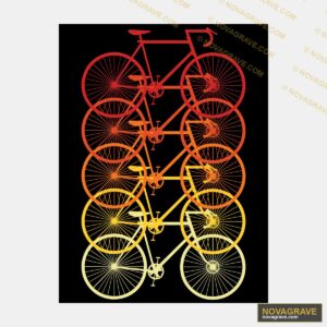A Bicycle With Many Different Colors And Whee Other Designs - Design DTF