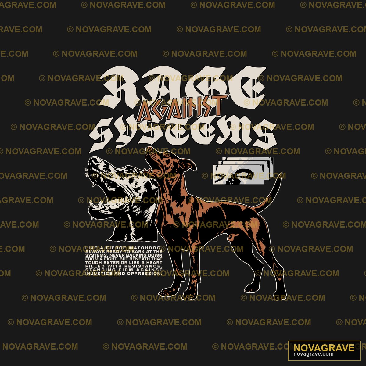 A Black And Brown Dog With The Wordsdog Rescu Animals Wildlife 2 - DTF Transfer Design