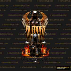A Black And Gold Poster With A Winged Figure Streetwear Urban DTF Design