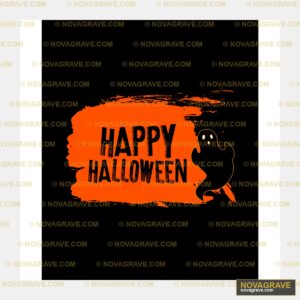A Black And Orange Halloween Background With Seasonal Holiday - DTF Transfer Design