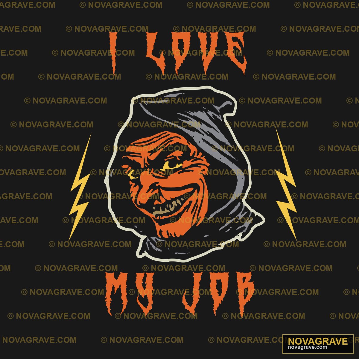 A Black And Orange Image Of A Smiling Witch Other Designs - DTF Ontwerp