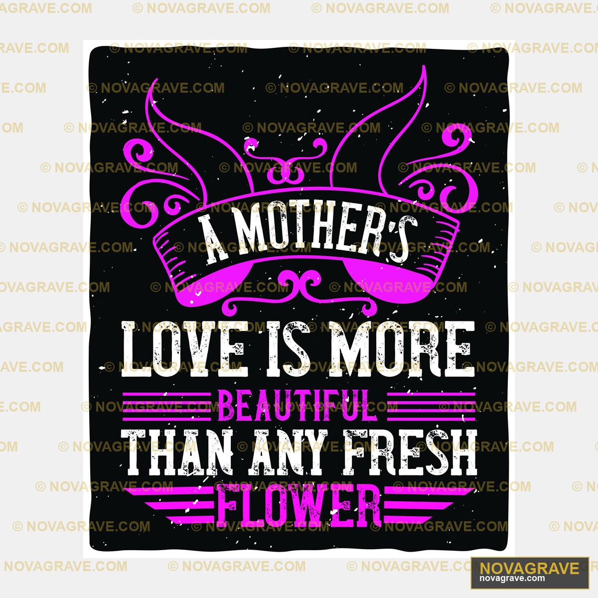 A Black And Pink Poster With The Words Mother Seasonal Holiday - DTF Transfer Design