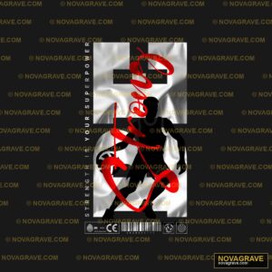 A Black And Red Logo With A Man Holding A Kni Other Designs - DTF Transfer Design