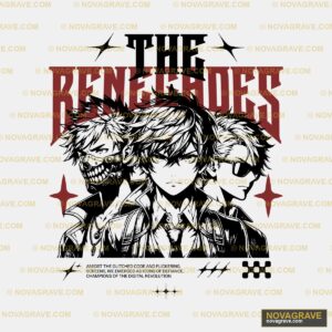 A Black And Red Logo With The Word Renegade Music Culture - DTF Transfer Design