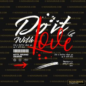 A Black And Red Poster With The Words Put Lov Seasonal Holiday - Design DTF