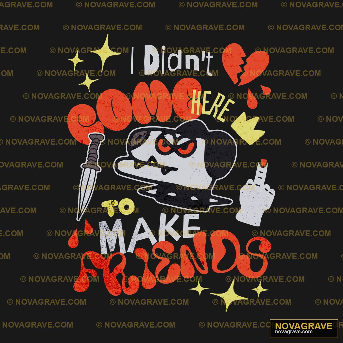 A Black And Red Shirt With A Cartoon Characte Other Designs - DTF Ontwerp