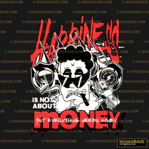 A Black And Red Shirt With A Skull On It Streetwear Urban - DTF Transfer Design