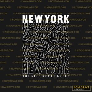 New York City Typographic Collage DTF Design SVG PNG DXF