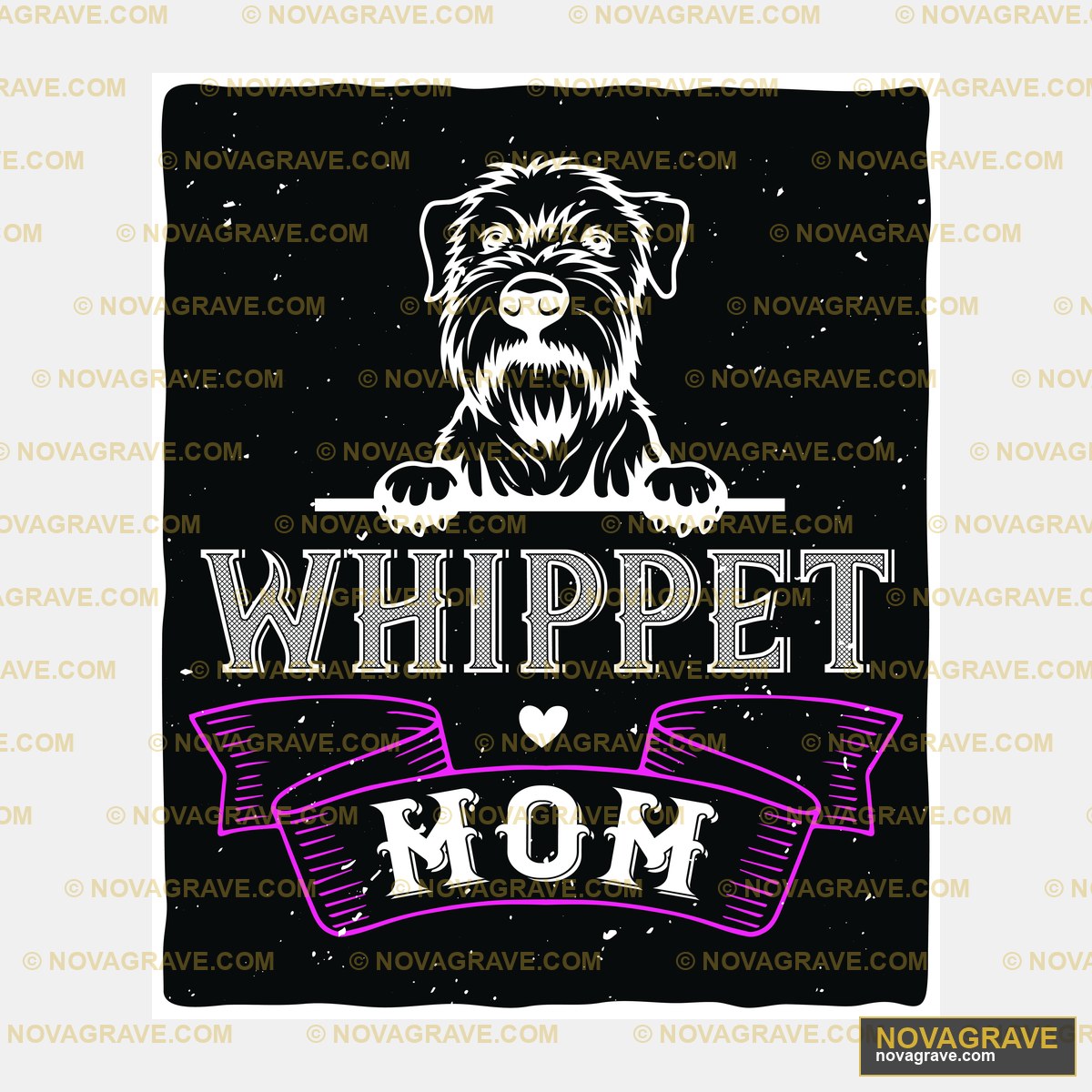A Black And White Dog With The Words Whiper Animals Wildlife - DTF Ontwerp