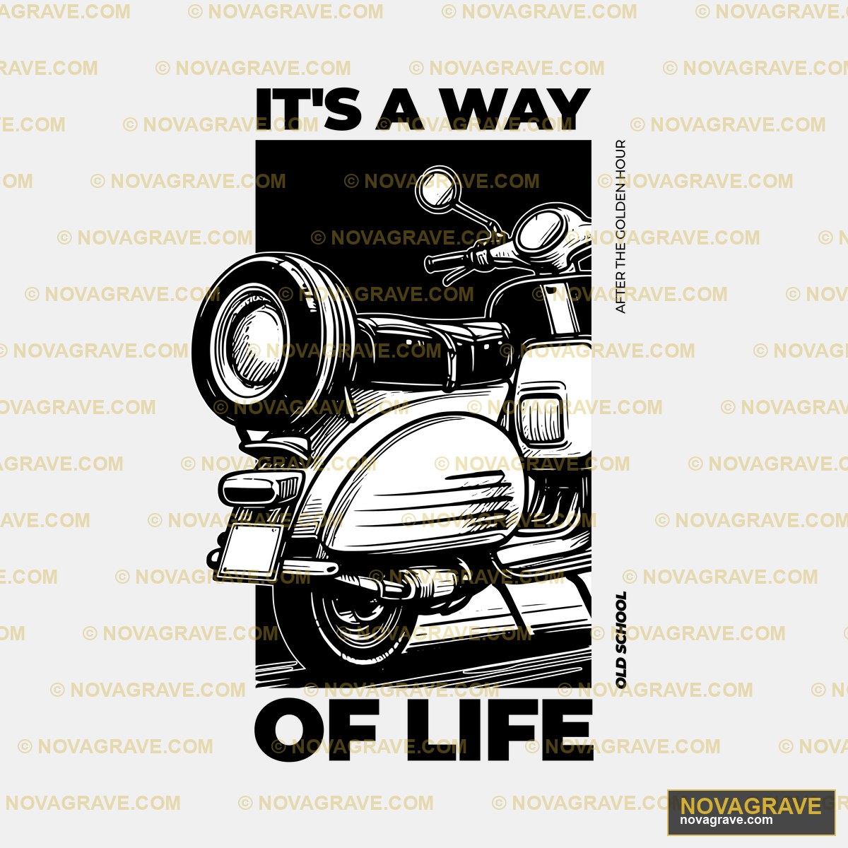 A Black And White Drawing Of A Motorcycle Other Designs - DTF Ontwerp