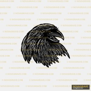 A Black And White Drawing Of An Eagle Animals Wildlife - DTF Ontwerp
