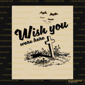 A Black And White Illustration Of A Graveyard Other Designs - DTF Transfer Design