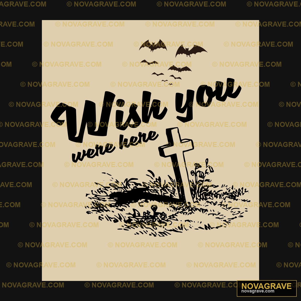 A Black And White Illustration Of A Graveyard Other Designs - DTF Ontwerp