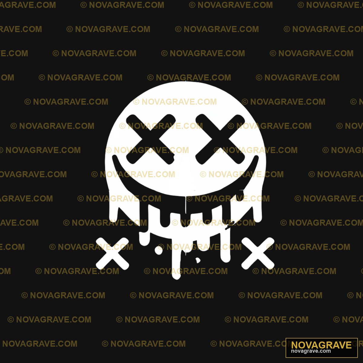 A Black And White Image Of A Skull With Two C Streetwear Urban - Design DTF