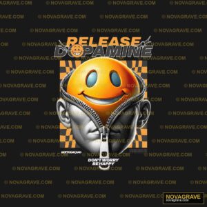 A Black And White Image Of A Smiling Face Wit Other Designs - DTF Transfer Design