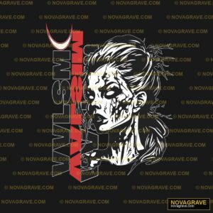 Zombie Woman Portrait DTF Design SVG PNG DXF Instant Download