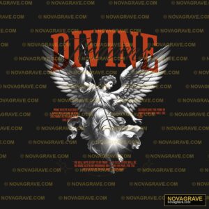 Divine Angel DTF Design SVG - Religious Christian Art Print