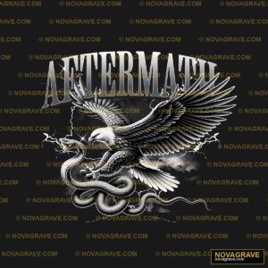 A Black And White Image Of An Eagle With A Sn Animals Wildlife - DTF Transfer Design