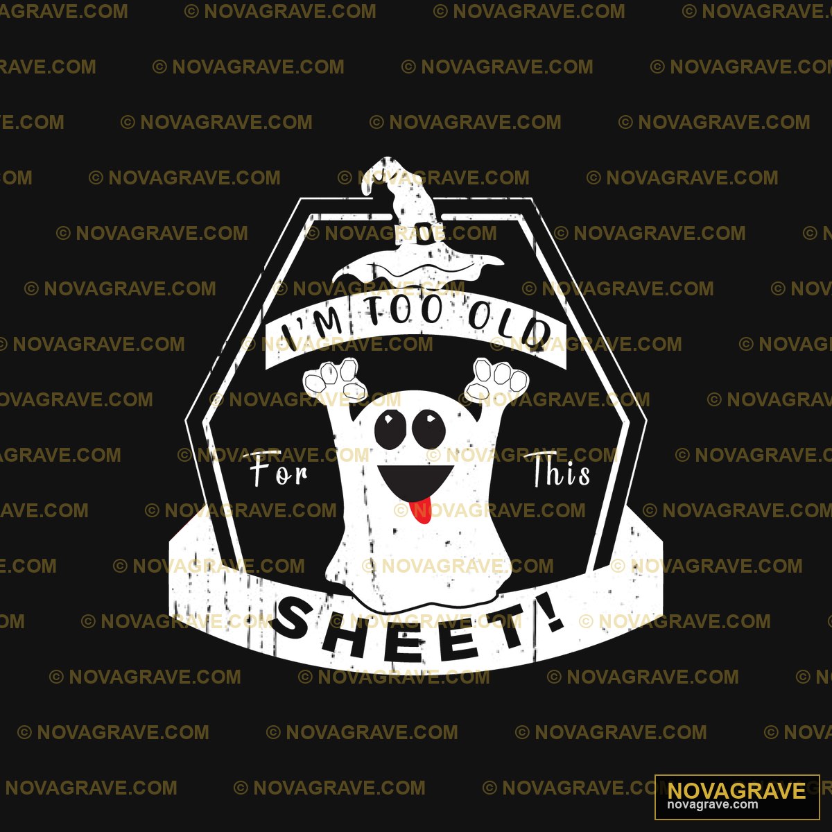 A Black And White Logo With A Ghost On It Seasonal Holiday DTF Design