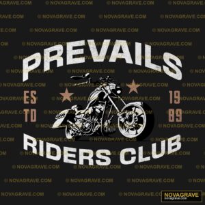 A Black And White Logo With A Motorcycle Other Designs - Design DTF