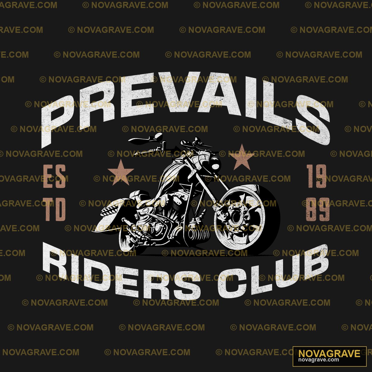 A Black And White Logo With A Motorcycle Other Designs - Design DTF