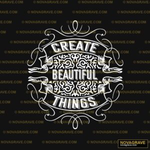 A Black And White Logo With The Words Create Typography Slogans - DTF Transfer Design