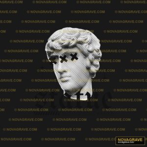 A Black And White Photo Of A Statue Other Designs - Design DTF