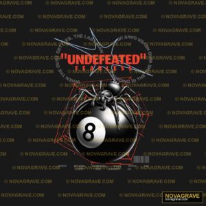 A Black And White Poster With A Black Ball An Other Designs - Design DTF